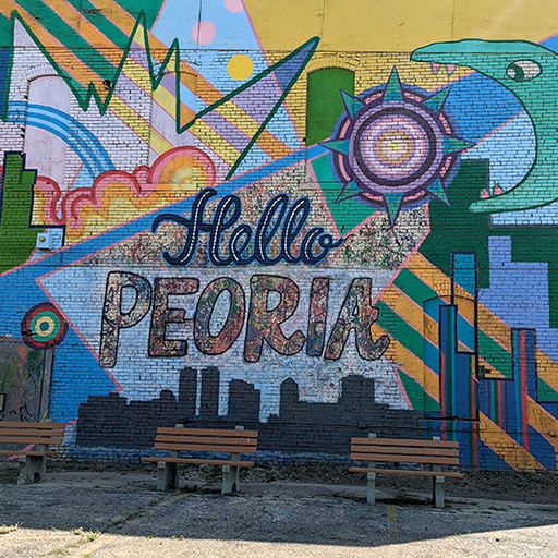 Hello Peoria mural