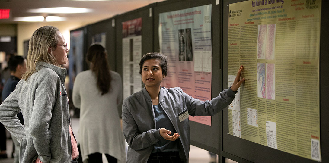 A Medical Student Presents at Research Day