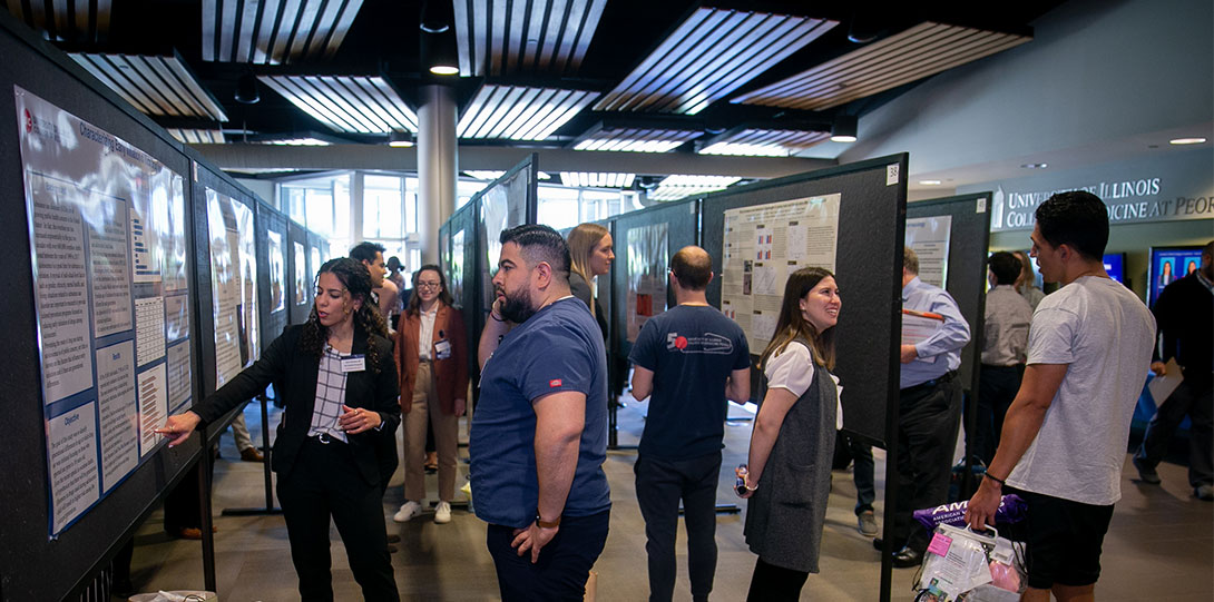 Main Lobby With All of the Presentations During Research Day