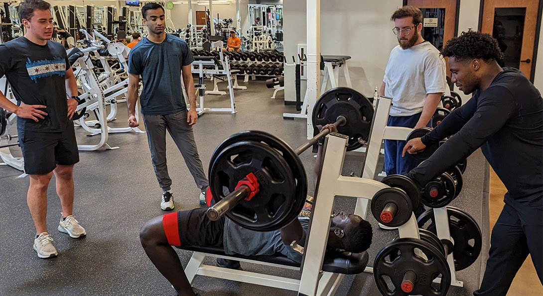 Medical Students Working Out in a Gym