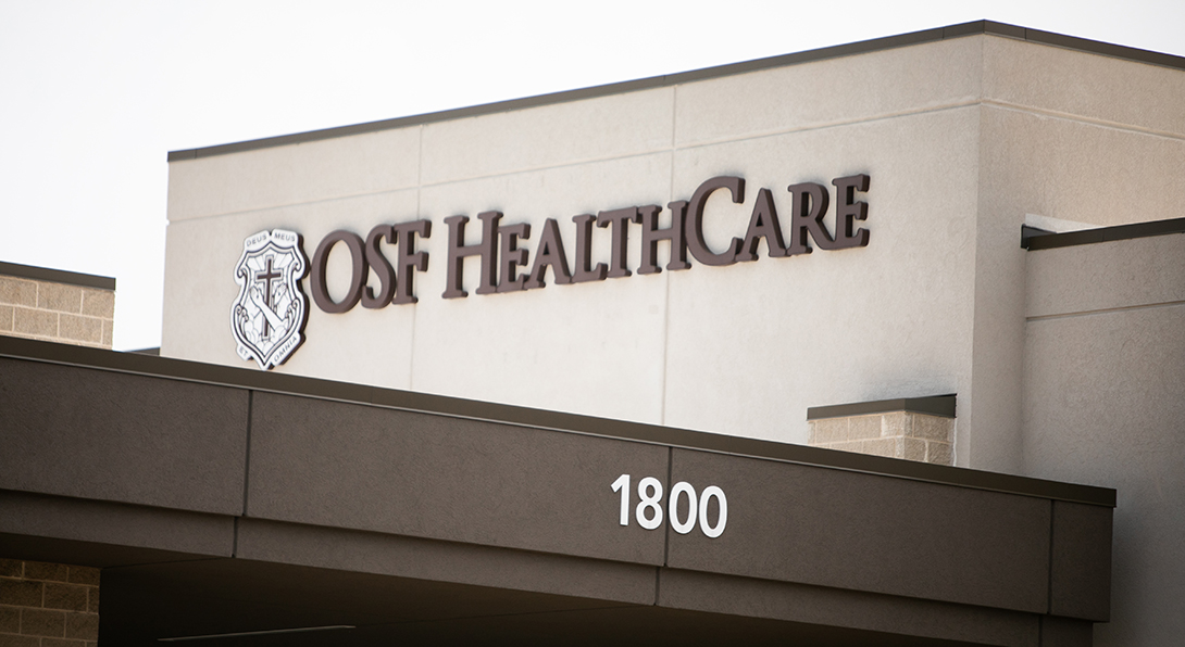 University Pediatrics is located in the OSF Center for Health building at 1800 N Knoxville Ave in Peoria