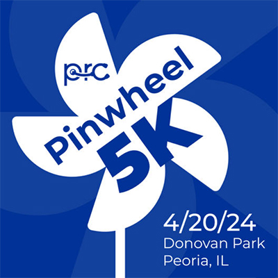 PRC Pinwheel 5k is April 20, 2024 at Donovan Park in Peoria
