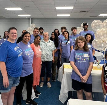 Volunteers at the Community Baby Shower organized by University of Illinois College of Medicine Peoria
                  