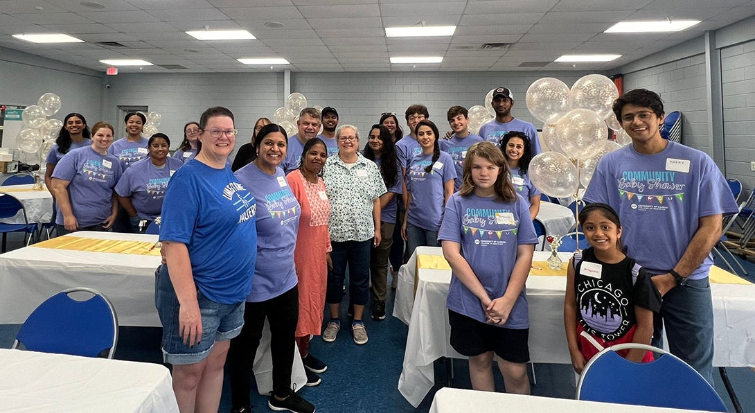 Volunteers at the Community Baby Shower organized by University of Illinois College of Medicine Peoria